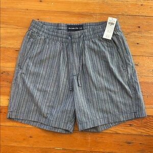 NEW- WTA- Abercrombie & Fitch Men's Blue Multi-Stripe Shorts
